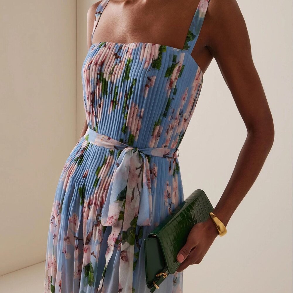 JardinVue Floral Gradient Color Sleeveless Maxi Dress Small